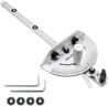 POWERTEC 71143 Deluxe Miter Gauge for Table Saw | Miter Guide with 120 Angle Stops, Silver