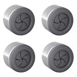 Set of 4 Premium Towel Holders for Bathroom, Kitchen and Household Stainless Steel Tea Towel Holder Towel Hook Round Self-Adhesive No Drilling (Dark Grey)