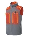 Venustas Men's Fleece Heated Vest with Battery, Lightweight Insulated Electric Vest