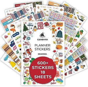 Clever Fox Seasonal Planner Stickers – 600+ Month, Holiday & Seasons Stickers for Your Planner, Monthly Journal & Calendar – 18 Sheets, Set of Stickers & Washi Tape by Clever Fox (Seasonal Pack)