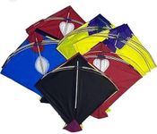 PUREKITE Premium Size Paper Kites for Flying for Kids and Adults (Set of 20, Random Color and Designs