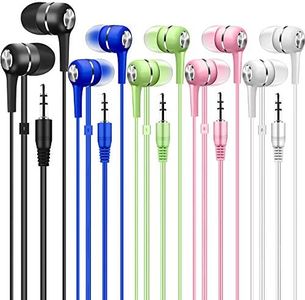 Bulk Earbuds Headphones 100 Pack, Wholesale Disposable Ear Buds Bulk Earphones for Classroom,School,Kids,Libraries,Museums Mixed