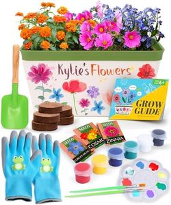 Home Grown Paint & Grow Flower Gardening Kit Set for Boys and Girls - Craft Activity Toy for Kids, Ages 5 6 7 8-12 Years Old - Unique Birthday Present - Plant Gift Toys