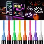 TOTAL GIFT 8pcs NEON PENS LIQUID NEON CHALK GLASS PENS MARKER ART DRAWING ARTS CHALKBOARD WHITEBOARD BLACKBOARD WINDOW NON TOXIC