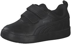 Puma Unisex Kids Courtflex V2 V Inf Sneakers, Puma Black-Dark Shadow, 5 UK