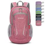 ZOMAKE Bag Foldable Rucksack Small - Day Backpack for Women Men,Lightweight Rucksack for Walking Hiking and Skiing(Pink)