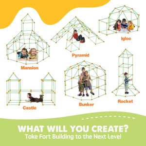 Tiny Land Kids Fort Building Kit – Creative Construction Set