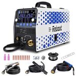 Reboot 6 in 1 Multi Process MIG Welder 250Amp Welding Machine,Gas/Gasless Flux Core MIG/Stick/Lift TIG/Spot Welding/Spool Gun 230V Aluminum Welder with Large LED Digital Display,Upgrade RBM2500