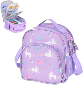 Hautton Travel Case Compatible with YOTO Mini, Carrying Case Portable Storage Bag for Audio Music Player, Headphones, Audio Cards and Accessories, Gift for Kids -Purple