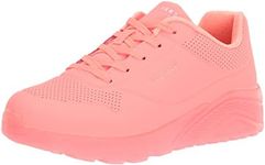 Skechers Kids Uno Ice Lace-Up Sneaker, Coral, US 1 Big Kid