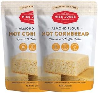 Miss Jones Baking Not Cornbread Muffin Mix - Almond Flour, Gluten Free, Low Carb, No Sugar Added, Naturally Sweetened Desserts & Treats - Keto, Diabetic, Atkins, WW, and Paleo Friendly (Pack of 2)