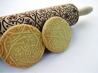 IRISH CLOVER KNOT Embossing Rolling Pin. Wooden Dough Roller with Irish pattern for Homemade Baking by Algis Crafts