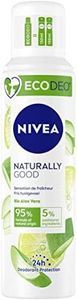 NIVEA NATURALLY GOOD Déodorant atomiseur EcoAir® Aloe Vera (1 x 125 ml), Déodorant femme efficacité 24H, Déodorant compressé naturel contenant 95% d’ingrédients d’origine naturelle