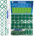 ZDBB 595 Pcs Automotive AC O Rings Kit, SAE and Metric Air Conditioning Orings Assortment Set for Car A/C Compressor and Professional Plumbing Faucet Seal Repair with 4 Pick & Hook (Green)