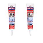 Loctite 1515861 Polyseamseal Tub and Tile Adhesive Caulk, 5.5-Ounce Tube, White - 2 Pack