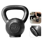 Yes4All Protect Floor Kettlebell Cast Iron Rubber Base - 20 LBS