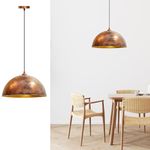 bamyum Pendant Light Dining Table Ø40 cm Colour of Copper Living Room, Ceiling Lighting Vintage E27, Pendant Light Metal Kitchen Lamp, Hanging Lamp Bedroom, Dining Table Living Room, Dining Room Lamps