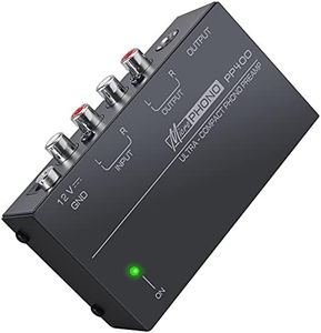 LiNKFOR Phono Preamplifier PP400 Phono Preamp Preamplifier with Certified Power Adapter Turntable Pre amp Metal Shell RCA Input and Output Phono Preamplifier for Turntable Pre Amps for Turntables