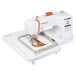 POOLIN EOC06 Embroidery Machine 7.9x11 Inch Large Area for Clothing, Computerized 7 Inch Touchscreen Achieve Letter Embroidery and Combination Embroidery, Includes Thread, Stabilizer, Bobbins