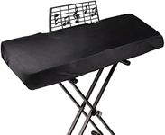 Explore Land Stretchy 88 Keys Piano Keyboard Dust Cover with Music Stand Opening for Digital Electronic Piano (Black)