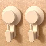 Ikea TISKEN Hook with Suction Cup, White(Pack of 2), Polycarbonate plastic