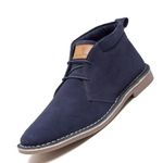 LOUIS STITCH Chukka Boots Men| Suede Leather Boots for Men| High Ankle Boot| Formal Office & Business Wear Shoes | Hiking Boots for Men | Stitch Down Desert Boots |Size-UK06 Blue (SDSUCKCUBU006)