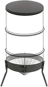 Highwild Deer Feeder 55-Gallon Barrel Kit - Steel Lid | Barrel Band | Galvanized Feeder Funnel