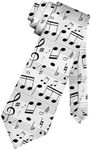 Hiukset Men's Musical Ties Novelty Music Neckties Funny Necktie for Teen Boys, Fashion Neck Tie for Birthday Business Party Concert