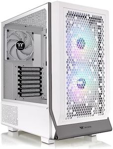 Thermaltake Ceres 300 Snow Edition Mid Tower E-ATX Computer Case with Tempered Glass Side Panel; 2xCT140 ARGB Fan Preinstalled; Rotational PCIe Slots; CA-1Y2-00M6WN-00; 3 Years Warranty