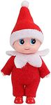 JHBEMAXS Baby Elf Mini Tiny Toddler Elves Kid Craft Babies Doll Decoration Accessories for Girls Boys Kids Adults (Red)