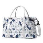 Women Travel Duffle Bag, Sport Gym Tote Bag for Women, Weekender Bag Carry on Bag, Beach Bag Overnight Bag Waterproof Luggage Bag,C4-Banana White