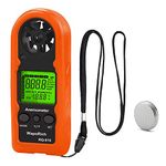 Handheld Anemometer WapoRich RQ-818, Digital LCD Backlight Wind Speed Meter Gauge Mini Anemometer for Measuring Wind Speed/Temperature Portable Anemometer for Surfing, Fishing, Meteorology ect.