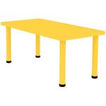 Intra Kids Table Strong and Sturdy School Study Table Without Chairs - Rectangle (Yellow),115