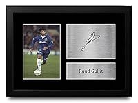 HWC Trading FR A4 Ruud Gullit Gifts Printed Signed Autograph Picture for Football Fans and Supporters - A4 Framed