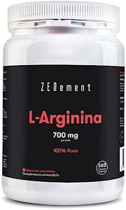 L-Arginina, 360 cápsulas veganas | Altamente Concentrada, Probado en Laboratorio | Favorece el Rendimiento Atl�ético y el Desarrollo Muscular | Zenement