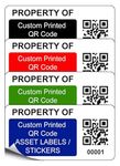 500 Personalised Custom QR Code Asset Inventory Labels - 50mm x 25mm Permanent Synthetic PP Labels - Simply Choose a Colour, Add Information and Identify Numbers Required (P/NO. CQRAL1)
