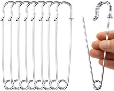 Imperdibles de Seguridad Extra Grande, 20 Pcs Premium Acero Inoxidable Safety Kilt Pins para Mantas, Faldas, Kilts, Tejidos de Punto, Manualidades, Plata
