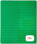 Strictly Briks Compatible with Lego Classic Big Briks Stackable Baseplates, Large Pegs for Ages 3 and Up, 100% Compatible with All Major Brands, Green, 1 Piece, 13.75" x 16.25" Inches