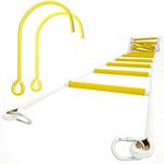 ISOP Fire Escape Rope Ladder 4m with Carabiners and Window Hooks | 2 Story Window Fire Ladder | Safety Rope Ladder for The Second Floor | Emergency Escape Ladder with Hooks