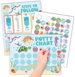 Ocean Sticker Chart for Kids Potty Training Chart for Toddlers Boys - Potty Chart for Girls with Stickers, Potty Training Sticker Chart for Girls Potty, Potty Chart for Boys with Stickers