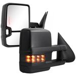 Sanooer Towing Mirrors for 2003-2007 Chevy Silverado Suburban Avalanche Tahoe GMC Sierra Yukon Cadillac Escalade with Power Glass Turn Signal Light Backup Lamp Heated Extendable Pair Set