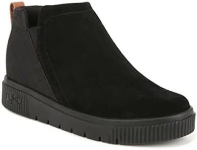 Ryka Women's Vera 2 Wedge Sneaker Booties Ankle Boot, Black, 6