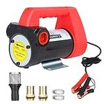 Vevitts 12V Electric Fuel Oil Transfer Pump Diesel Kerosene Biodiesel Change Transfer Pump Extractor 175W 12GPM Oil Fuel Extractor Pump with Handle for Car/Marine/RV/Marine/Boat