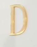 Brass House Hotel Door Letter D House Alphabet Letters Personalised Headings and Home Decor Projects 75 mm (3 inch)