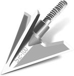 Bgary Archery Broadheads 100 Grain 6 Pack Solid 3 Blades Fixed Hunting Broadheads for Crossbow Compound Bows Silvery