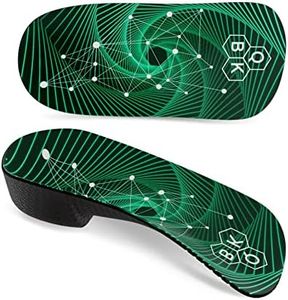 Plantar Fasciitis Orthotic Shoe Insoles QBK High Arch Support Inserts for Dispersal Heel Pressure and Pain Relief，L