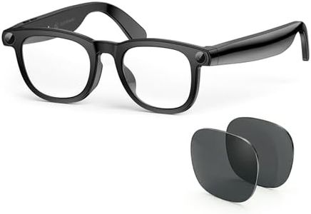 2026 Smart AI Glasses Men/Women | 8MP 2K POV Camera, Voice Recorder | AI Assistant, Meeting Transcriber, Translation | Open-Ear Bluetooth | Blue Light, +Extra UV Lenses | Business Gift iOS Android