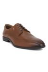 Louis Philippe Men Brown Formal Leather Perforated Derby Shoes