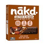 nakd. Cocoa Delight, Raw Fruit & Nut Bars, 4 x 35g