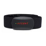 Fitcent Heart Rate Monitor Chest Strap, Bluetooth ANT+ HR Sensor for Strava Peloton Polar Wahoo Zwift Map My Ride Garmin Sports Watches